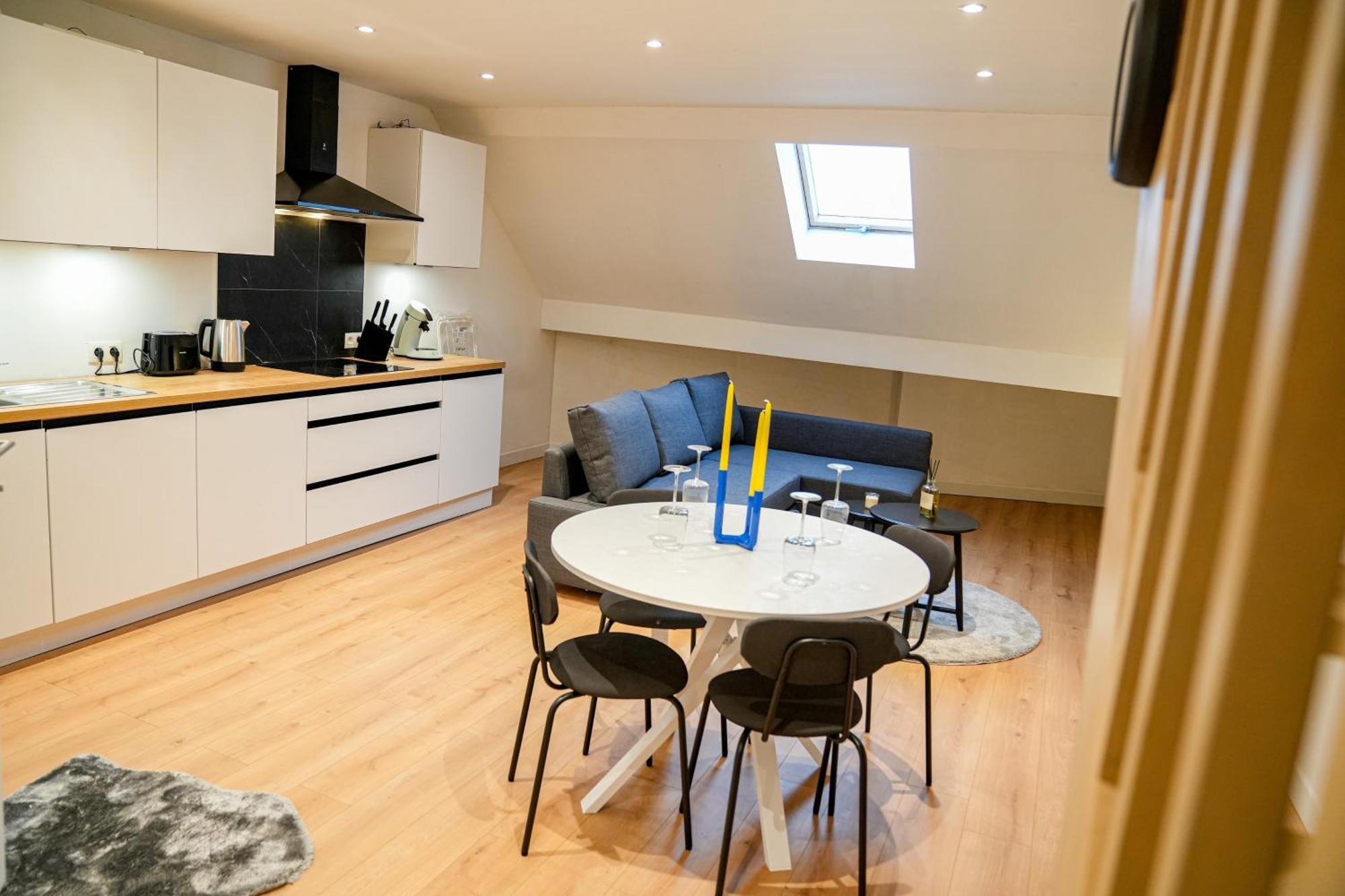 Chic & Modern 1br & 1lr Apt, 12 Min Walk To Rabot Gent